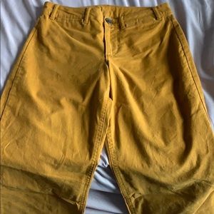 MUSTARD YELLOW WIDE LEG PANTS